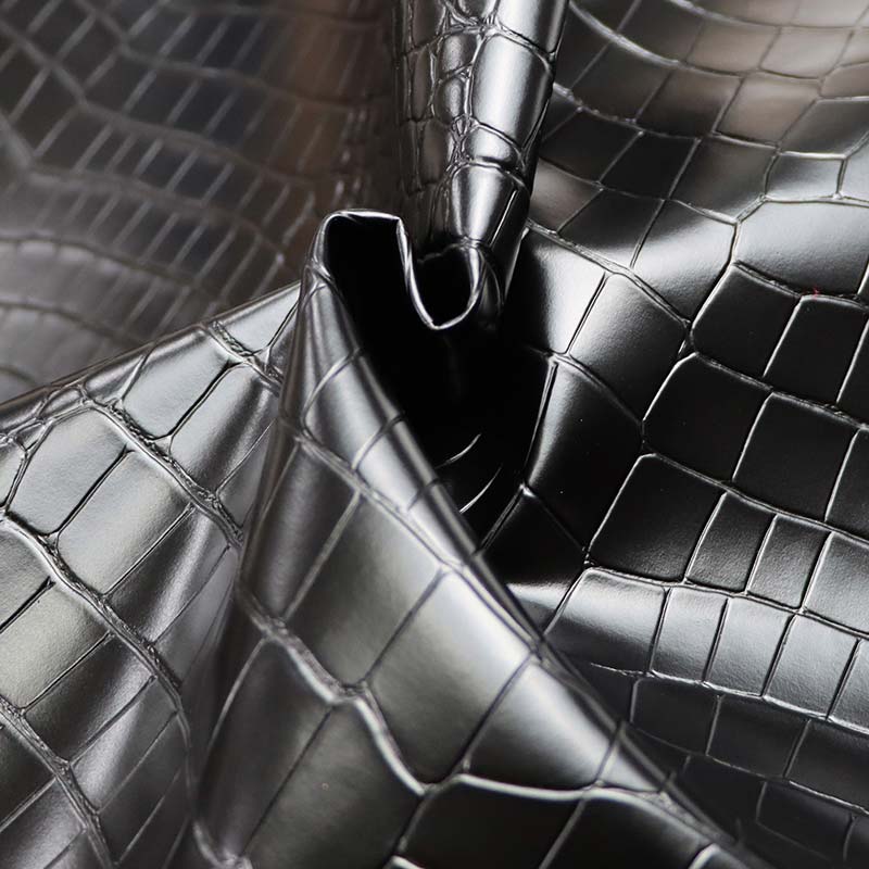 మొసలి ధాన్యం కృత్రిమ ఫాక్స్ PVC లెదర్ హోమ్ డెకర్ ఫ్యాబ్రిక్